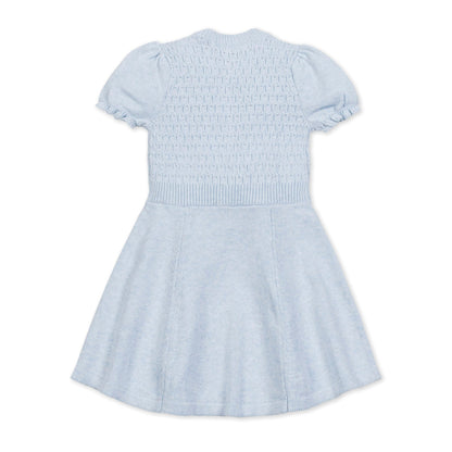 Girls Organic Puff Sleeve Sweater Dress