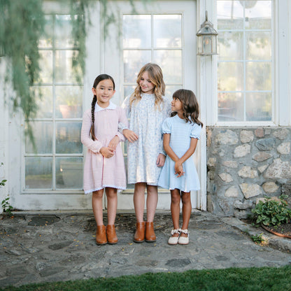 Girls Organic Puff Sleeve Sweater Dress