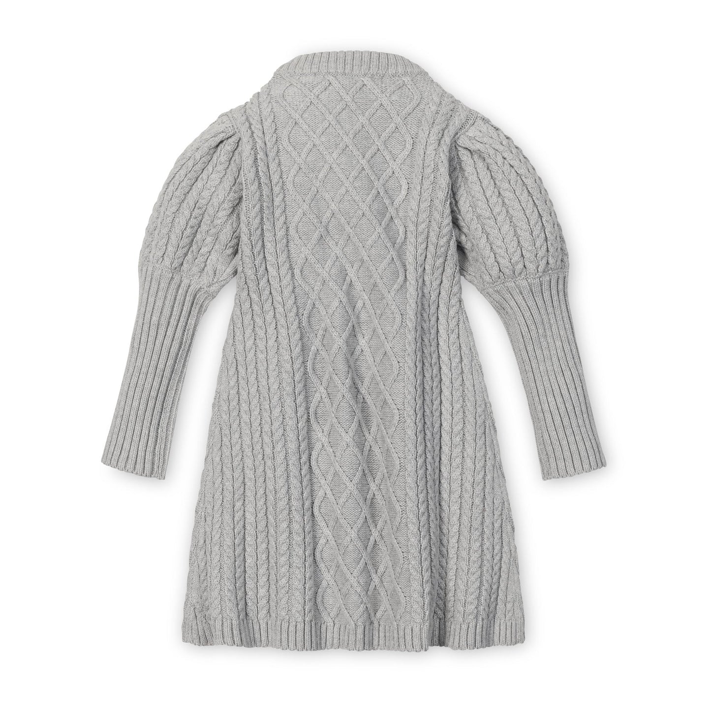 Girls Organic Mock Neck Button Placket Sweater Dress