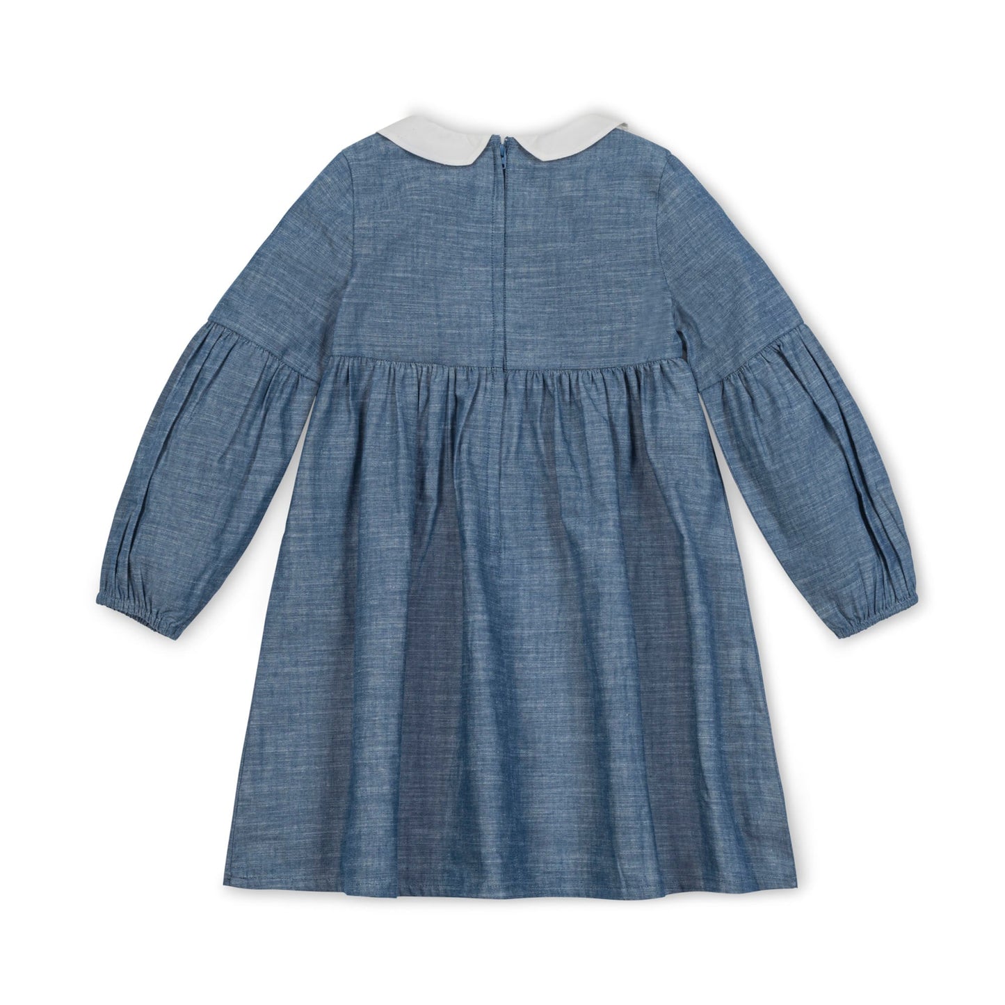 Girls Organic Chambray Empire Dress