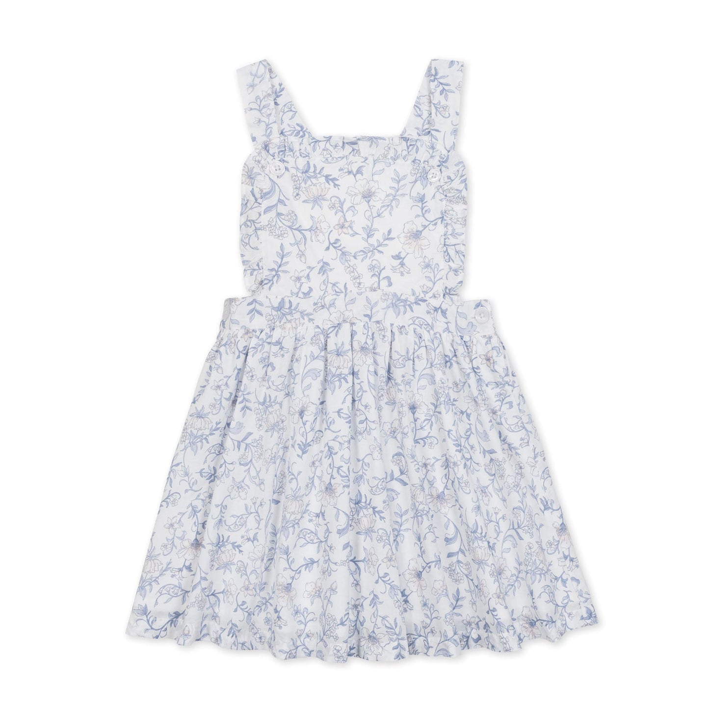 Girls Organic Ruffle Apron Dress