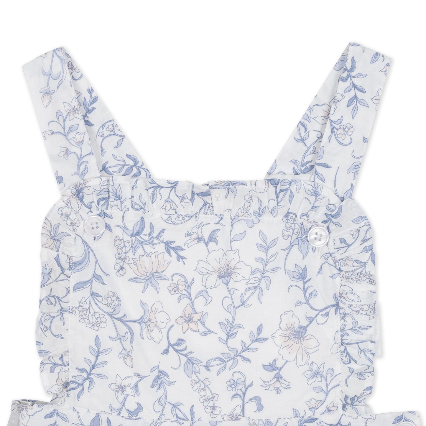 Girls Organic Ruffle Apron Dress