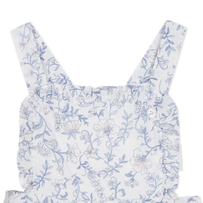 Girls Organic Ruffle Apron Dress