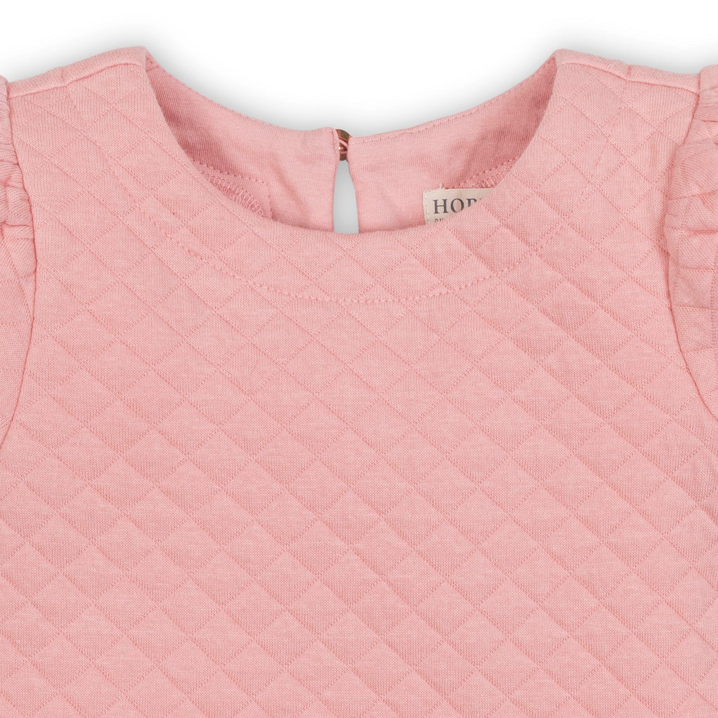 Girls Quilted Drop Waist Dress - Rose