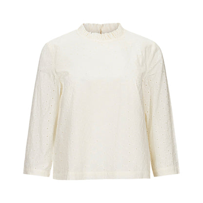 Women's Organic Ruffle Neck Top