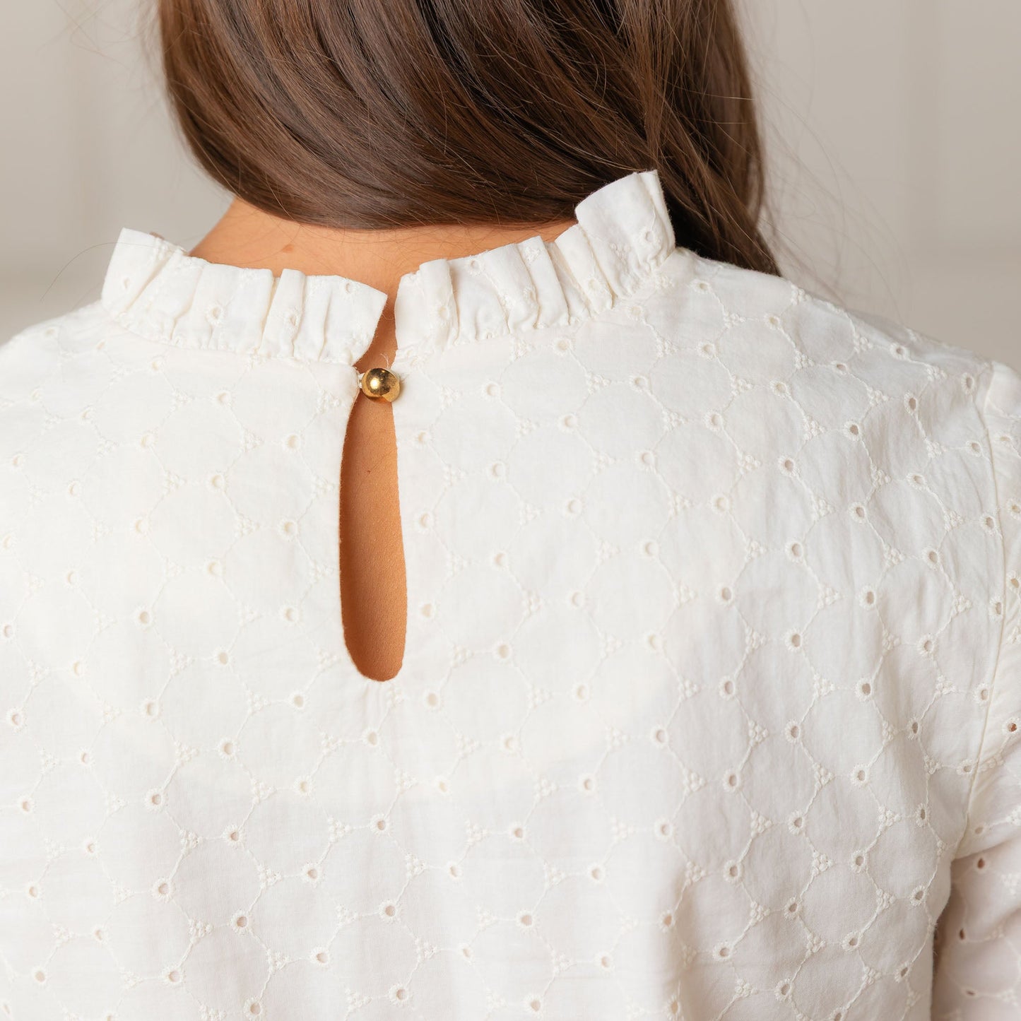 Women's Organic Ruffle Neck Top