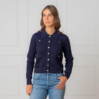 Women's Organic Collared Cardigan