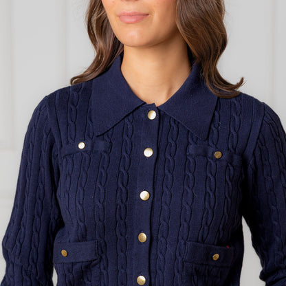 Women's Organic Collared Cardigan
