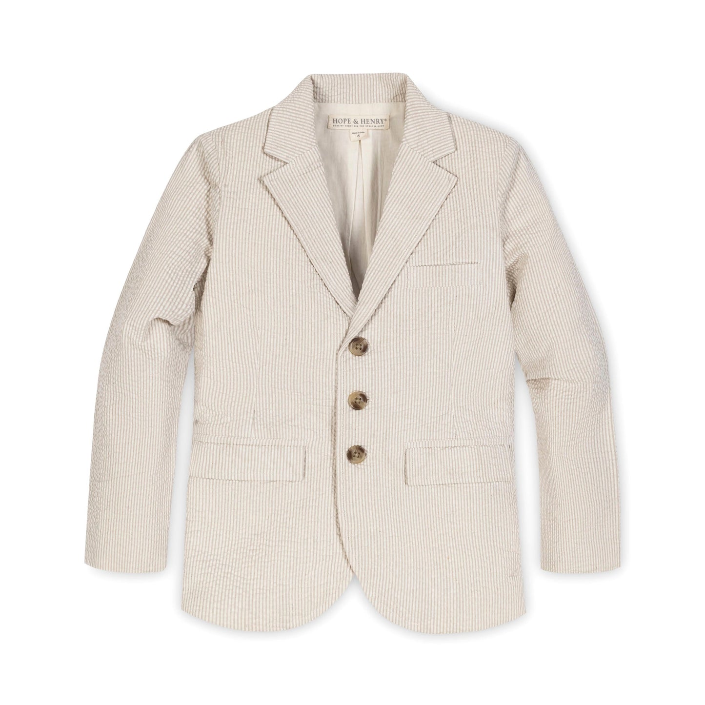 Boys Organic Seersucker Suit Jacket