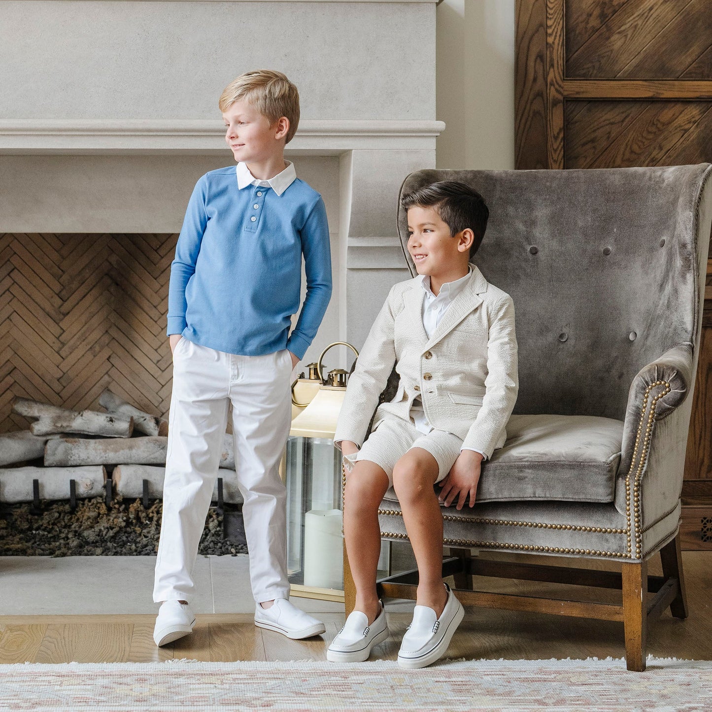 Boys Organic Seersucker Suit Jacket