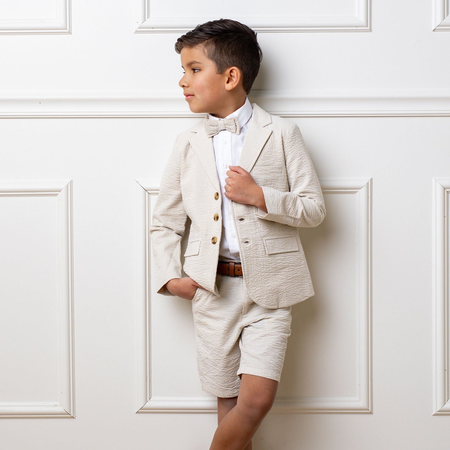 Boys Organic Seersucker Suit Jacket