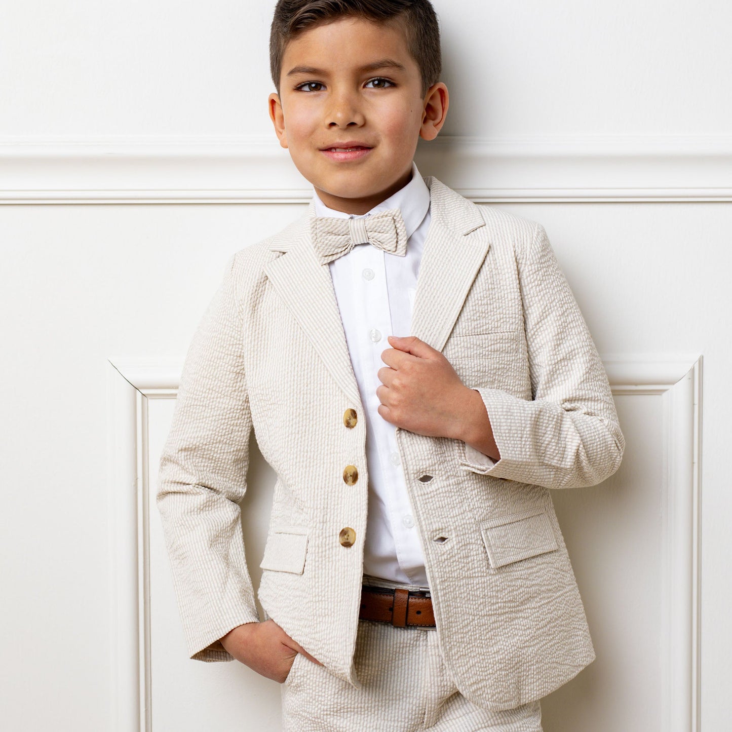 Boys Organic Seersucker Suit Jacket