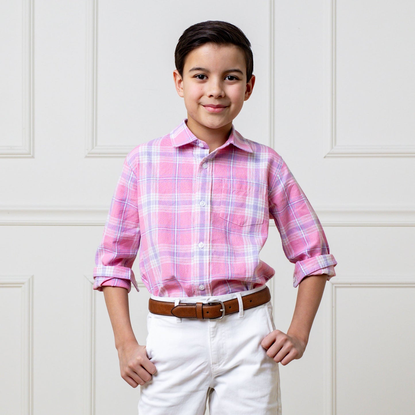 Boys Linen Button Down Shirt