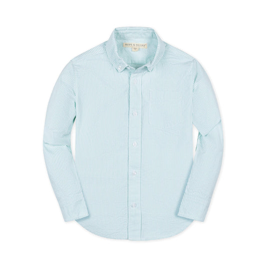 Boys Organic Seersucker Shirt