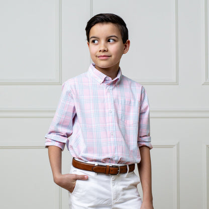 Boys Organic Stretch Poplin Shirt