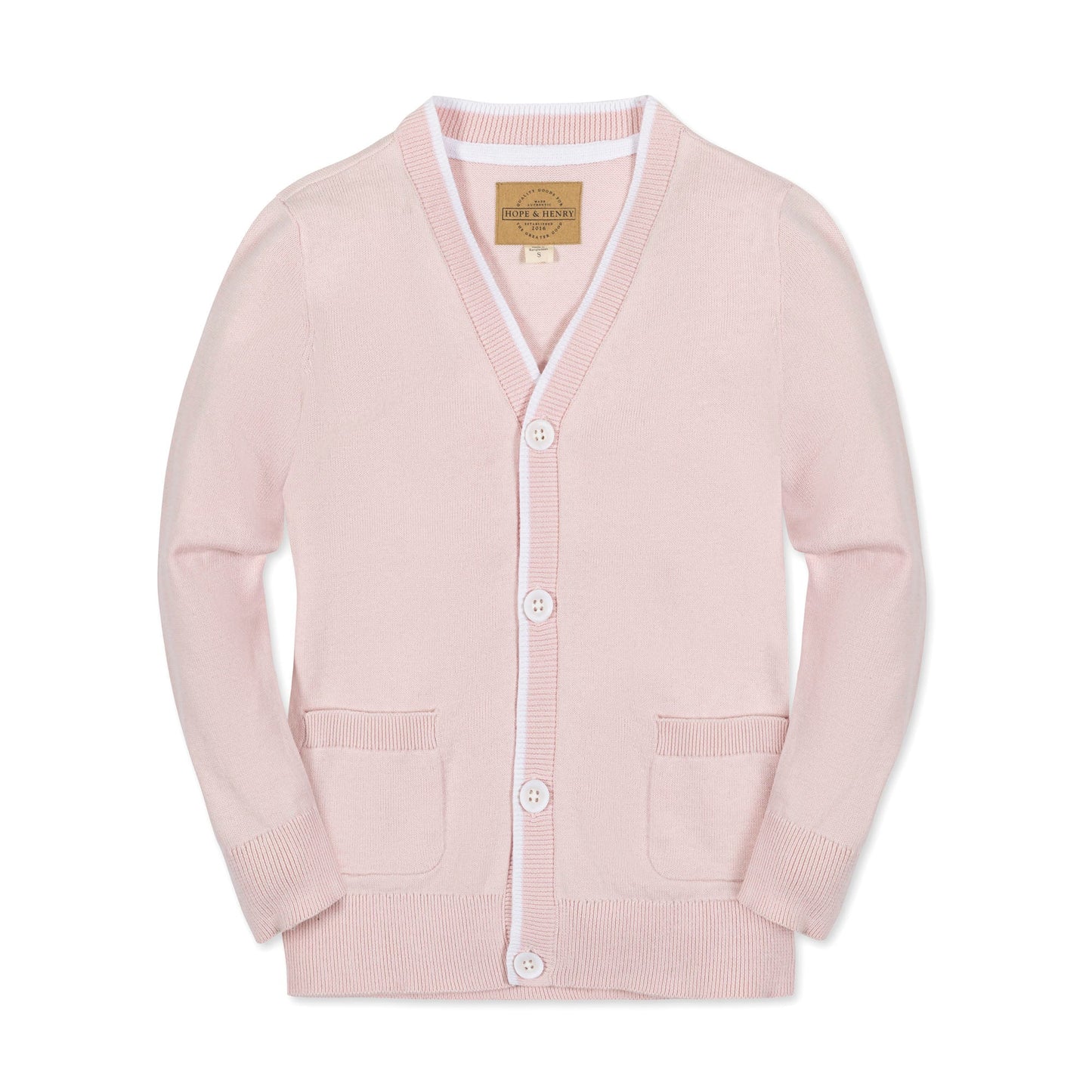 Boys Organic Tipped Cardigan