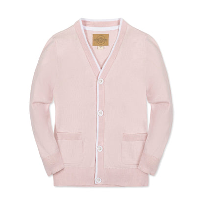 Boys Organic Tipped Cardigan