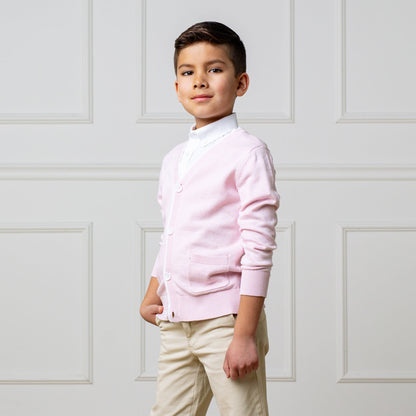 Boys Organic Tipped Cardigan