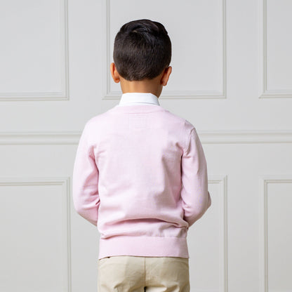 Boys Organic Tipped Cardigan