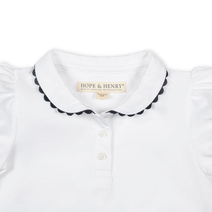 Girls Organic Puff Sleeve Polo
