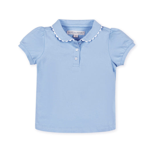 Girls Organic Puff Sleeve Polo