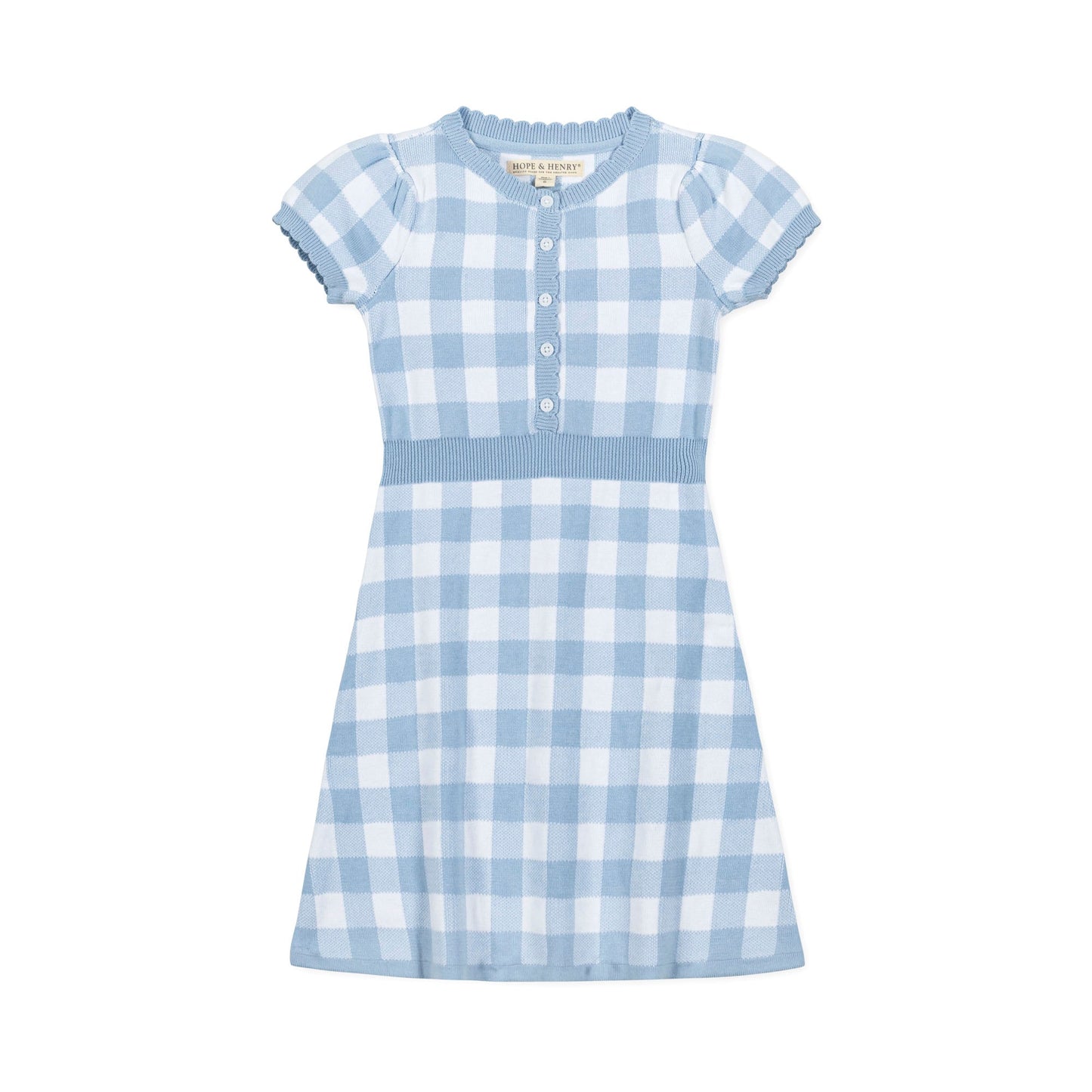 Girls Organic Button Front Sweater Dress