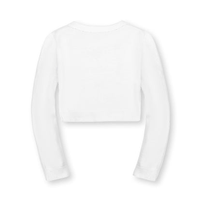 Organic Girls Scallop Edge Cardigan - White