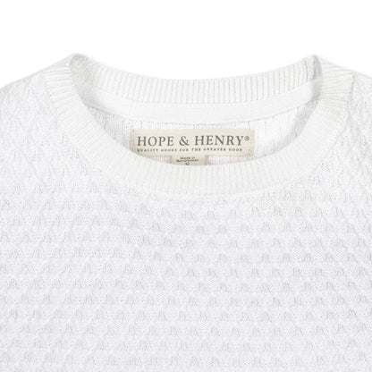 Girls Organic Ruffle Edge Sweater Top