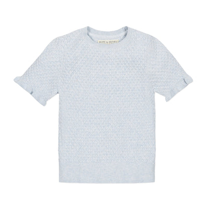 Girls Organic Ruffle Edge Sweater Top