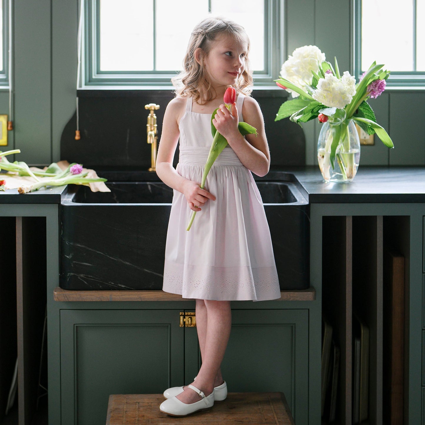 Organic Girls Embroidered Special Sundress