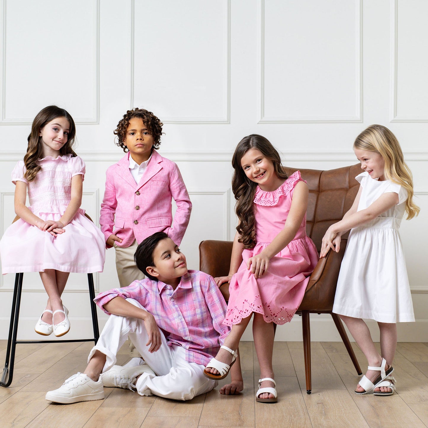 Girls Organic Tulip Sleeve Party Dress - White