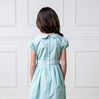Organic Girls Puff Sleeve Smocked Party Dress