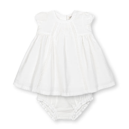 Special Occasion Linen Pintuck Baby Dress