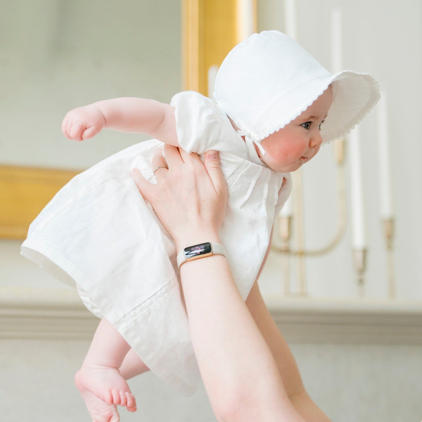 Special Occasion Linen Pintuck Baby Dress