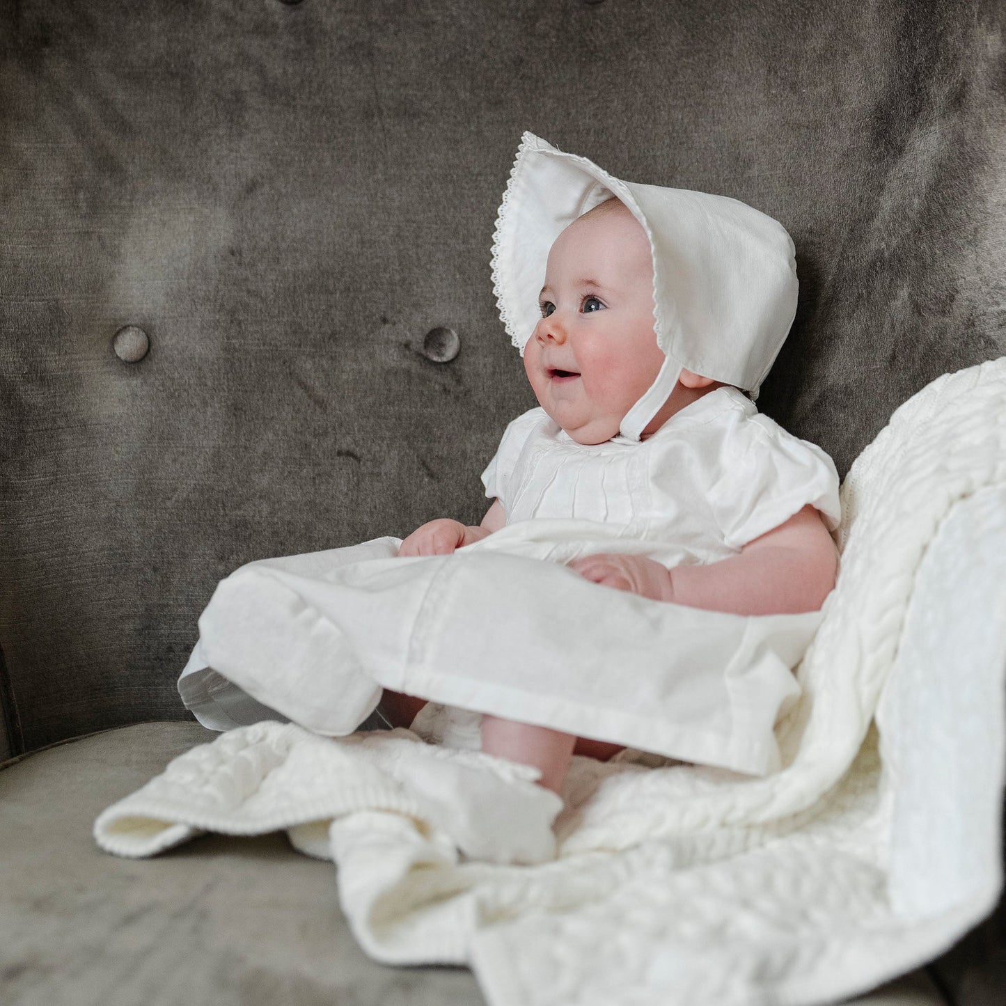 Linen Bow Soft Baby Shoe