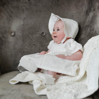 Linen Bow Soft Baby Shoe