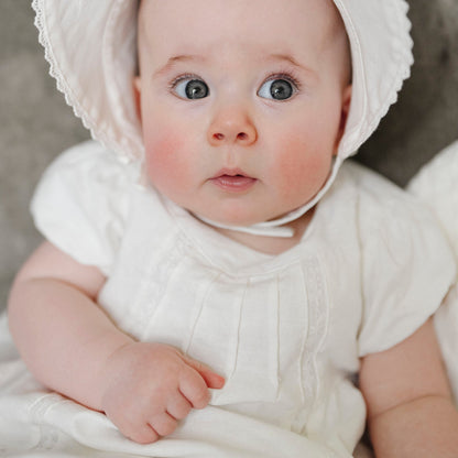 Special Occasion Linen Pintuck Baby Dress