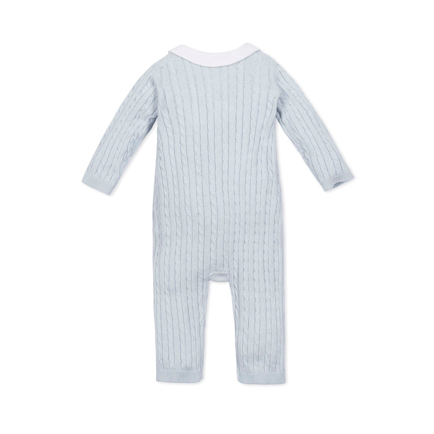 Baby Boy Organic Peter Pan Collar Sweater Romper
