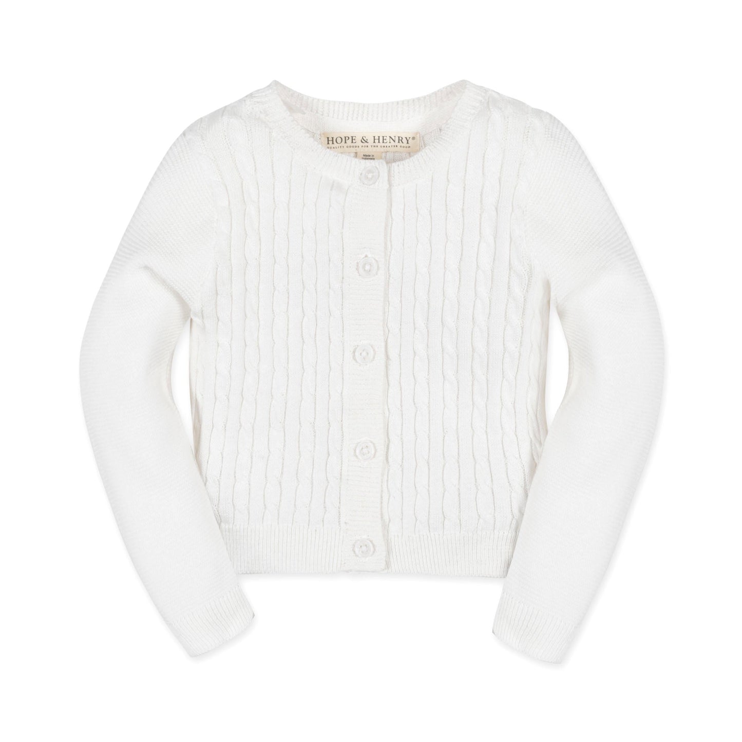 Baby Organic Cable Cardigan Sweater