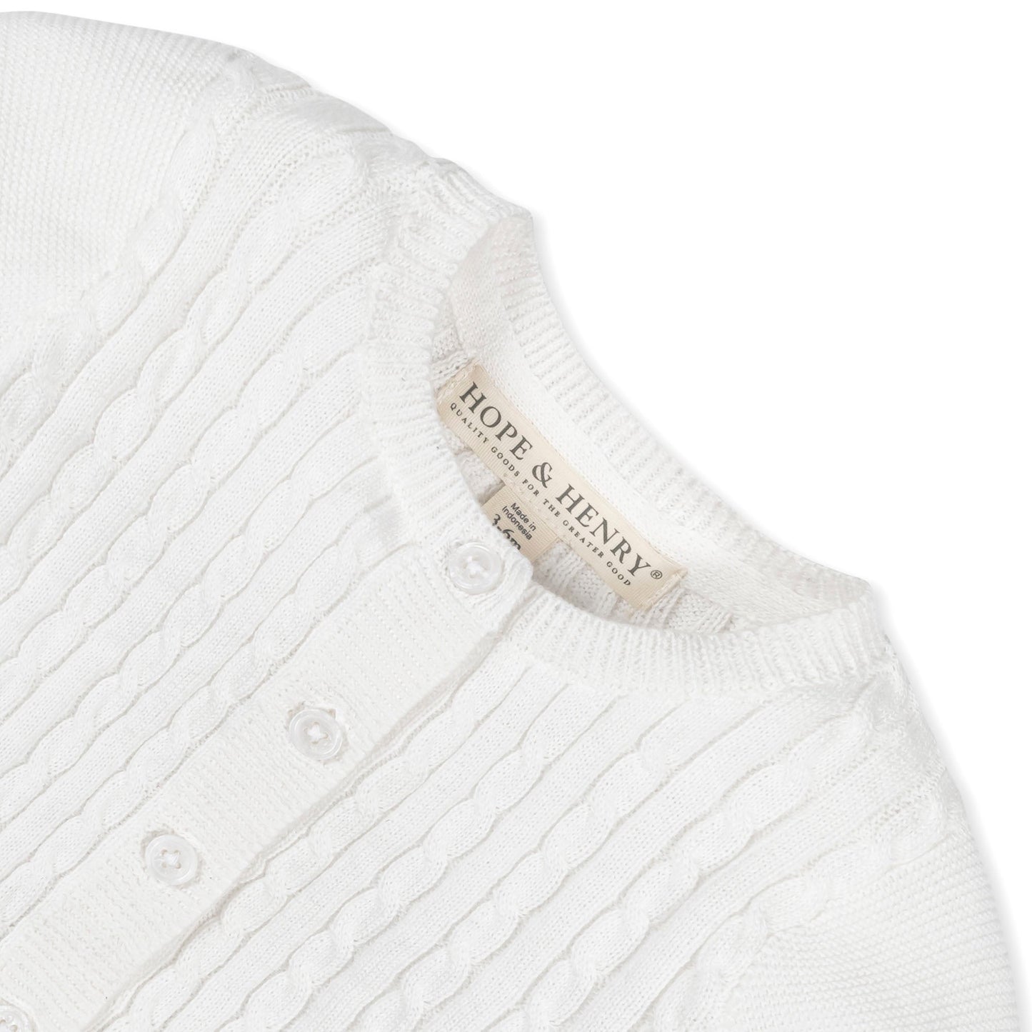 Baby Organic Cable Cardigan Sweater
