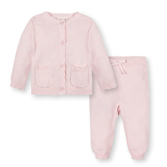 Organic Baby Girl Cardigan and Legging Set