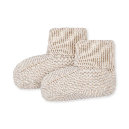 Organic Knit Baby Bonnet & Bootie Set
