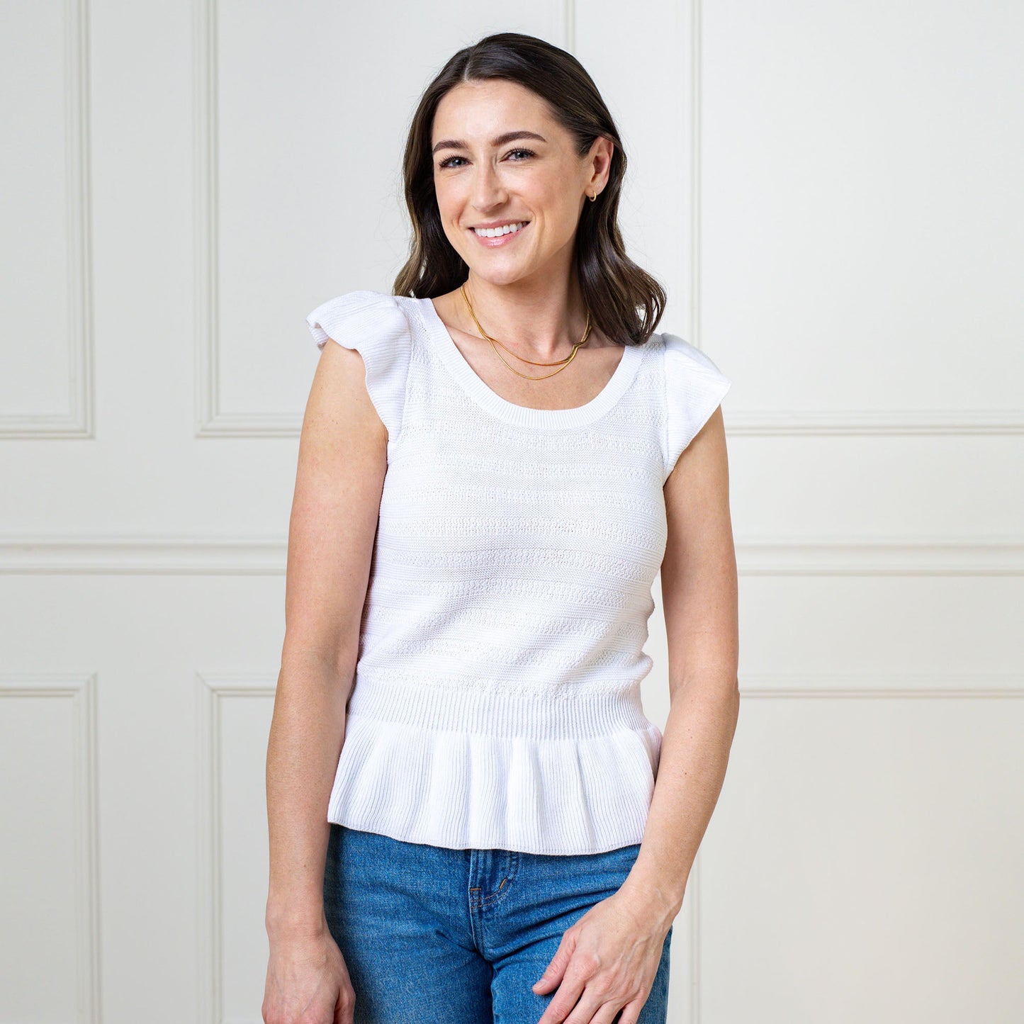 Women's Organic Peplum Sweater Top