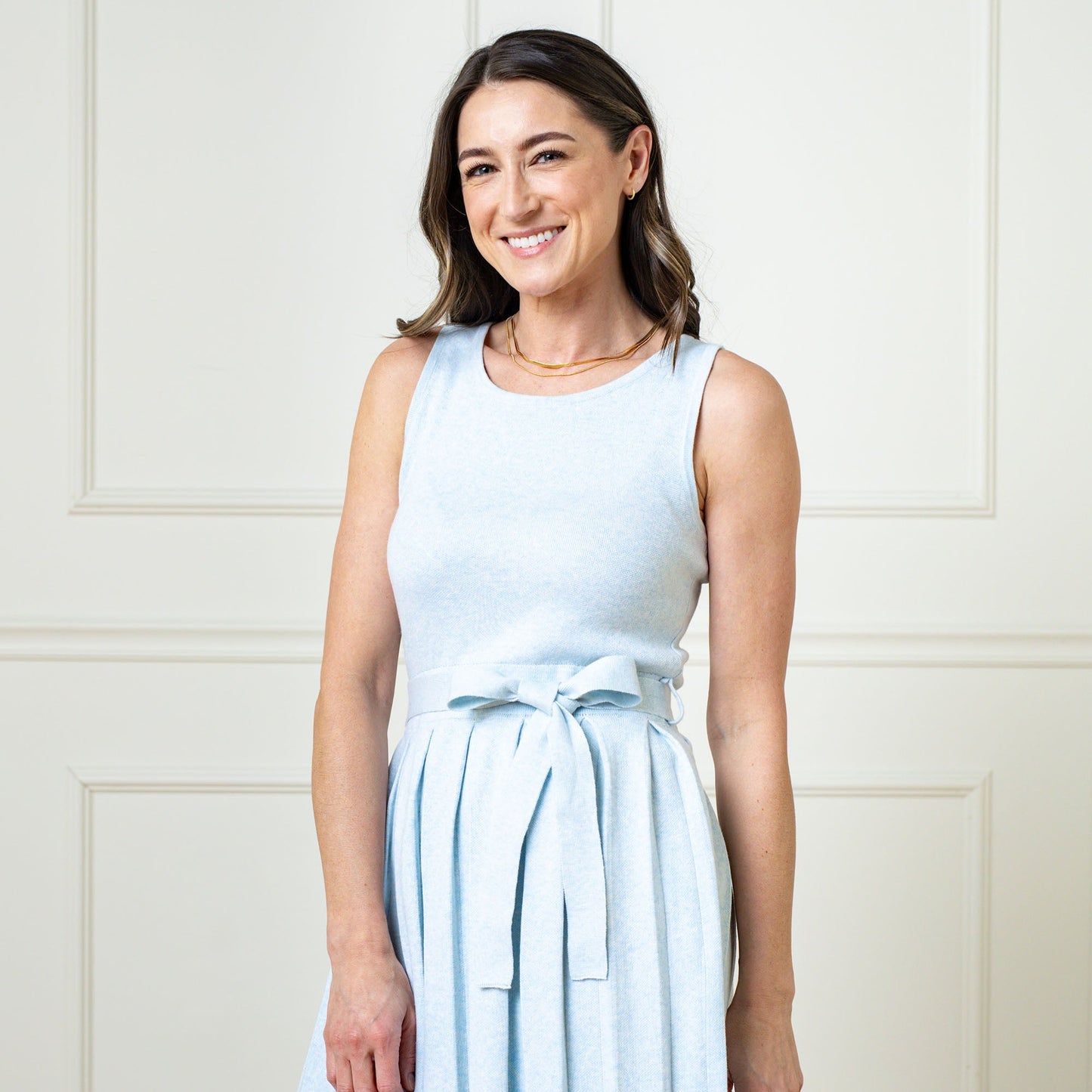 Women's Organic Pleated Sweater Knit Dress