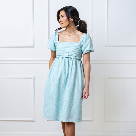 Women's Ruched Linen Dress