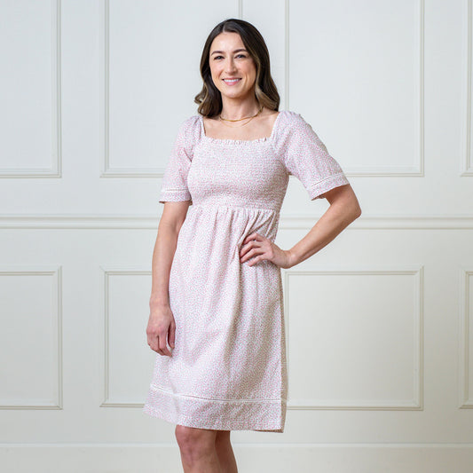 Women's Organic Bell Sleeve Smocked Dress