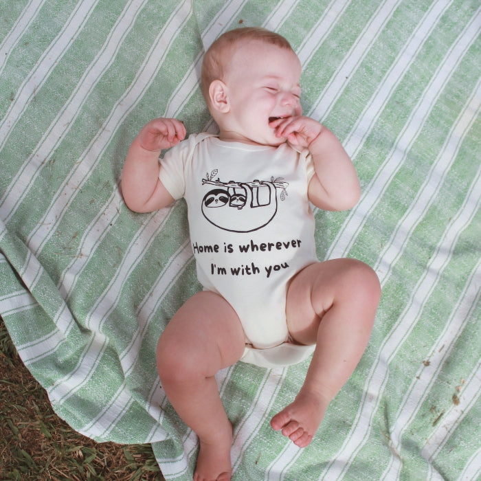 Organic Baby Graphic Bodysuit - Home is Wherever I'm With You