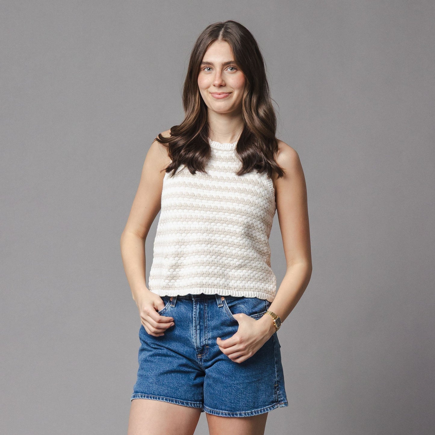 Women's Organic Button Back Sweater Tank