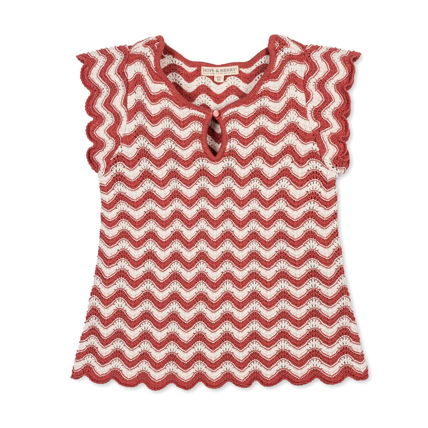 Women's Organic Flutter Sleeve Sweater Top
