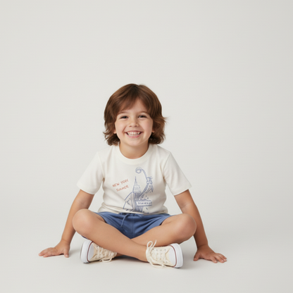Organic Graphic Tee & Shorts Set - New York